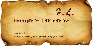 Hattyár Lóránt névjegykártya