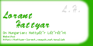 lorant hattyar business card